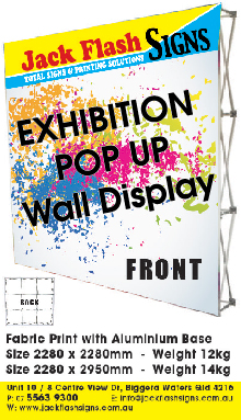 Exhibition Pop Up Wall Display Jack Flash Signs